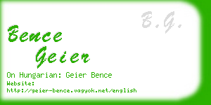 bence geier business card